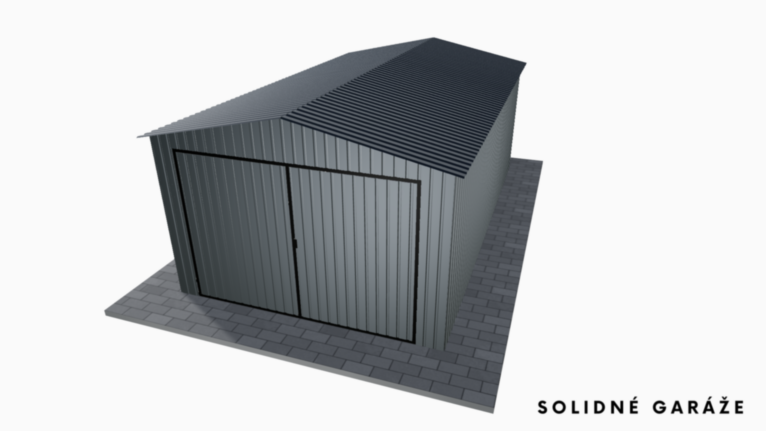 Plechová garáž BTX 3.5x6 m so sedlovou strechou