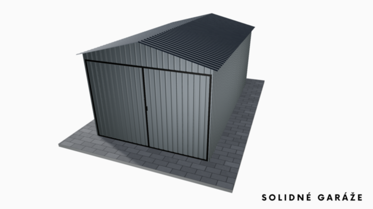 Plechová garáž BTX 3x5 m so sedlovou strechou