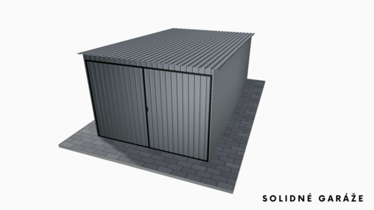 Plechová garáž BTX 3x5 m so spádom dozadu