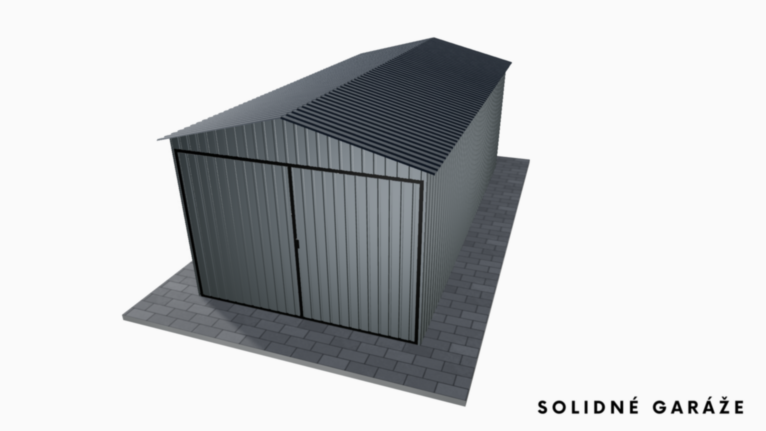 Plechová garáž BTX 3x6 m so sedlovou strechou