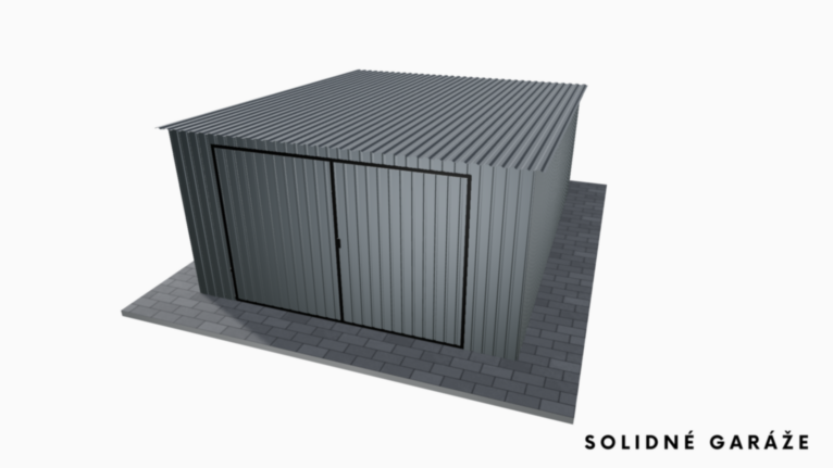 Plechová garáž BTX 4x5 m so spádom dozadu