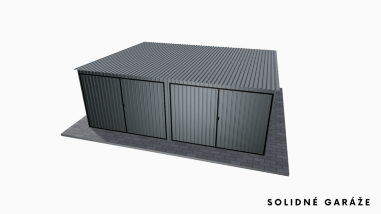 Plechová garáž BTX 6x5 m so spádom dozadu