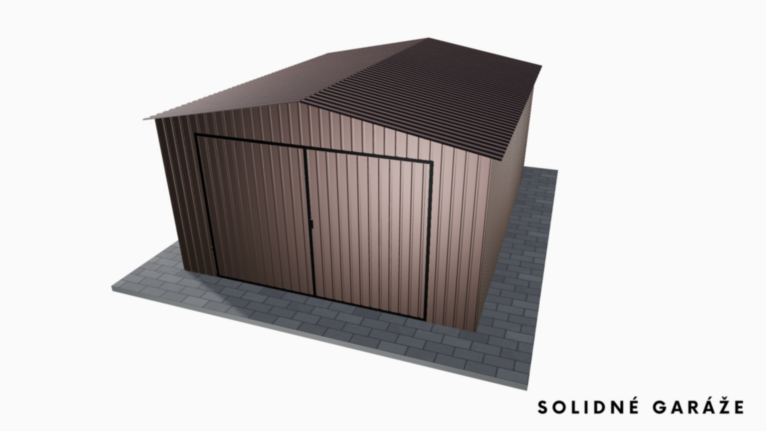Plechová garáž RAL 4x5 m so sedlovou strechou