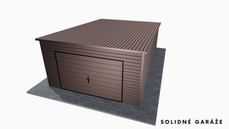 Garáž Premium BTX 4x6 m – so spádom dozadu