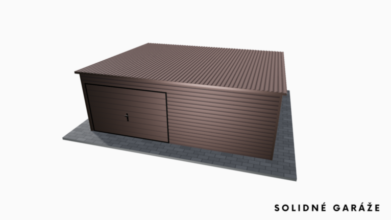 Garáž Premium BTX 6x5 m – so spádom dozadu