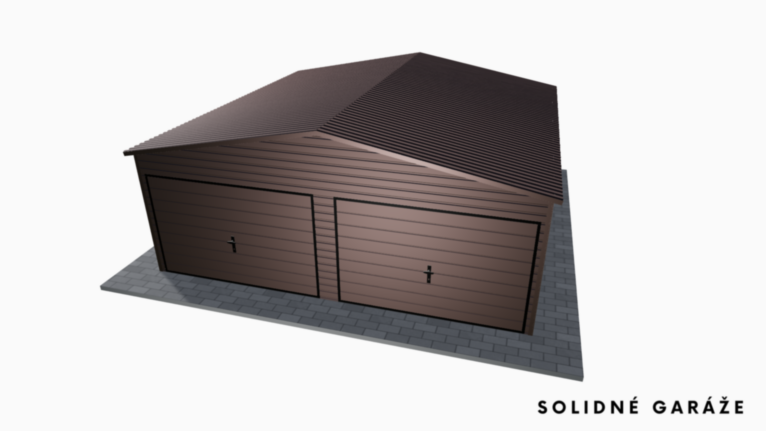 Garáž Premium BTX 6x6 m – so sedlovou strechou