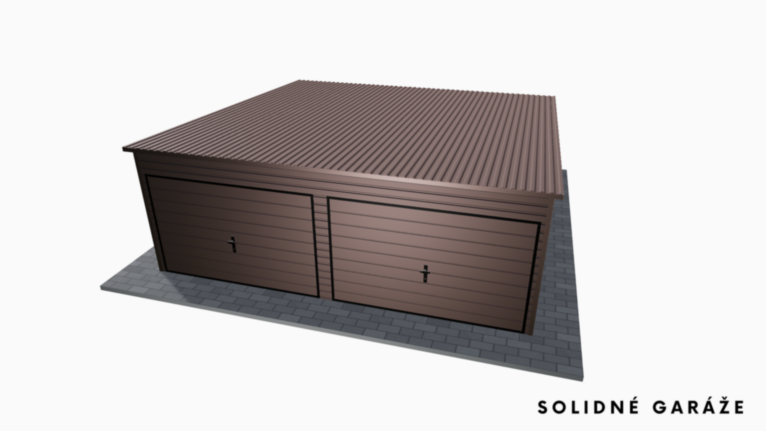 Garáž Premium BTX 6x6 m – so spádom dozadu