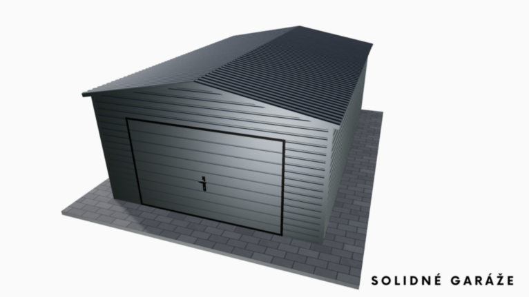 Garáž Premium RAL 4x6 m – so sedlovou strechou