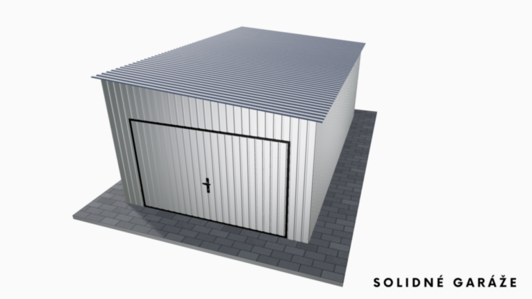 Pozinkovaná garáž 3.5x6 m so spádom doprava / Výklopná brána