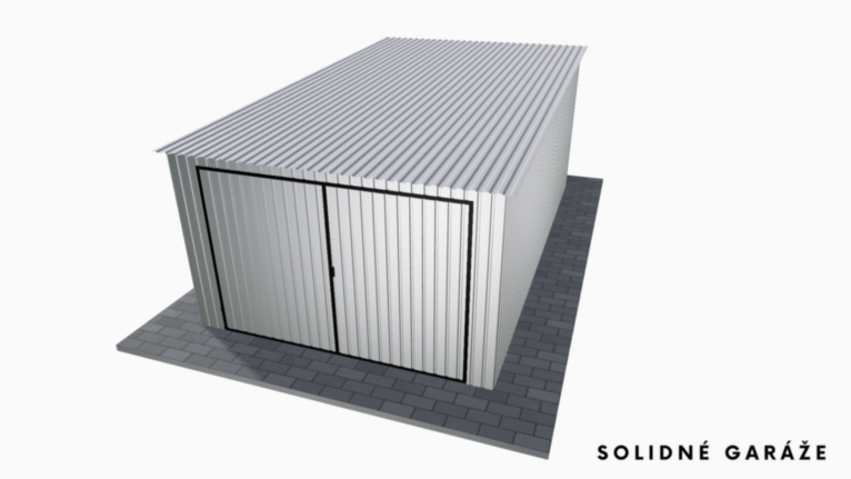 Pozinkovaná garáž 3.5x6 m so spádom dopredu