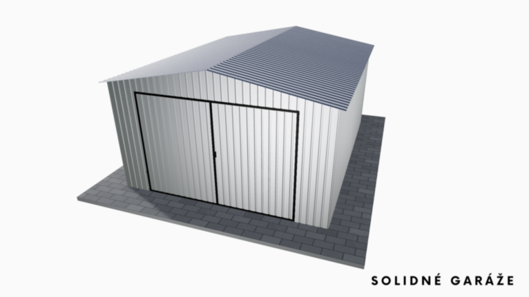 Pozinkovaná garáž 4x5 m sedlovou strechou
