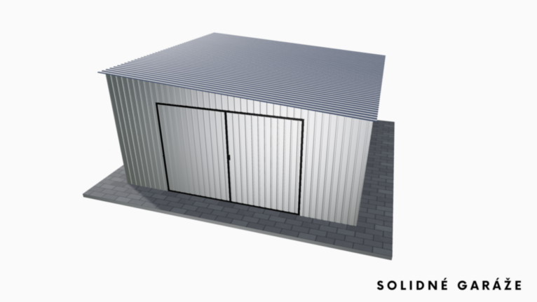 Pozinkovaná garáž 5x5 m so spádom doprava