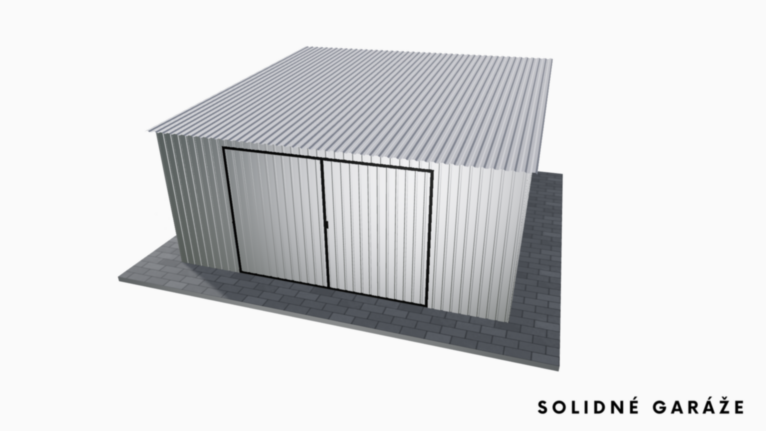 Pozinkovaná garáž 5x5 m so spádom dopredu