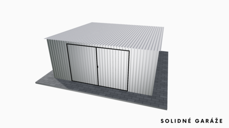 Pozinkovaná garáž 5x5 m so spádom dozadu