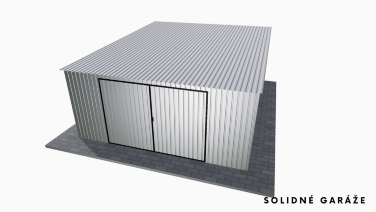 Pozinkovaná garáž 5x6 m so spádom doprava