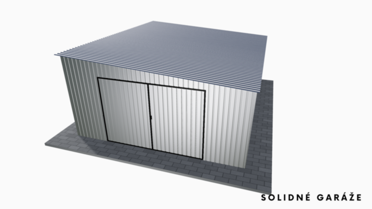 Pozinkovaná garáž 5x6 m so spádom dopredu