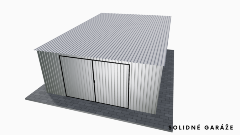 Pozinkovaná garáž 5x7 m so spádom dopredu