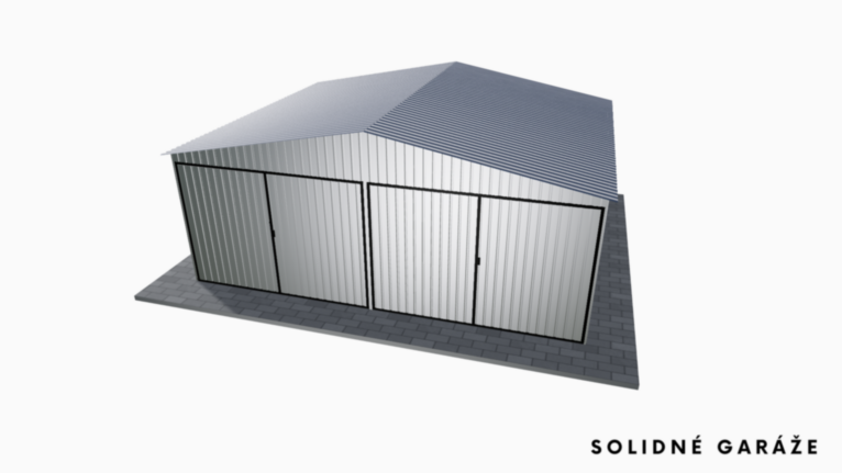 Pozinkovaná garáž 6x5 m sedlovou strechou