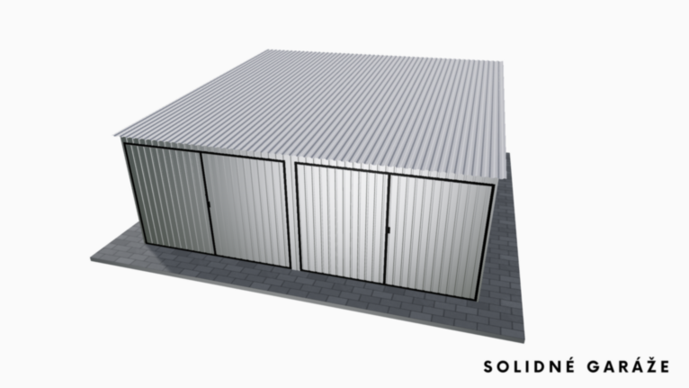 Pozinkovaná garáž 6x6 m so spádom dopredu