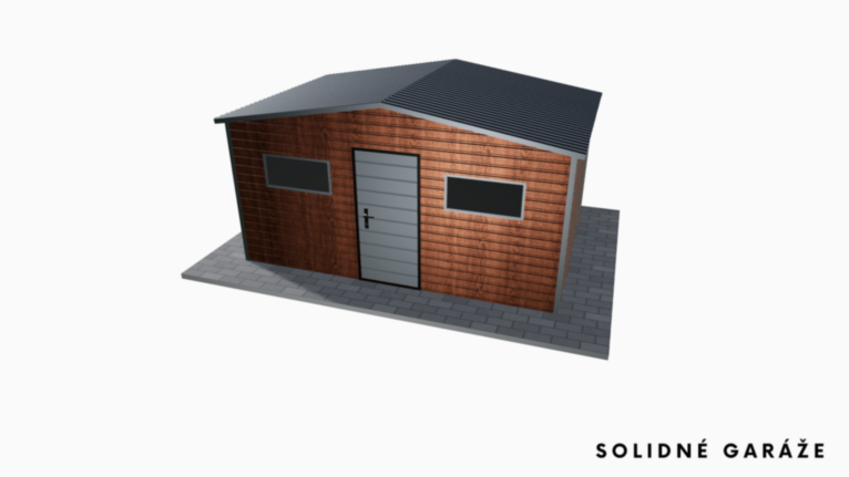 Záhradný domček PREMIUM Imitácia dreva 4.5x3 m sedlovou strechou