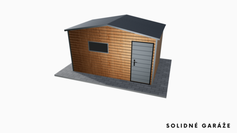 Záhradný domček PREMIUM Imitácia dreva 4x3 m sedlovou strechou