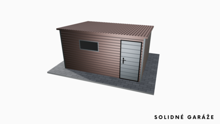 Záhradný domček PREMIUM RAL 4x3 m so spádom dozadu