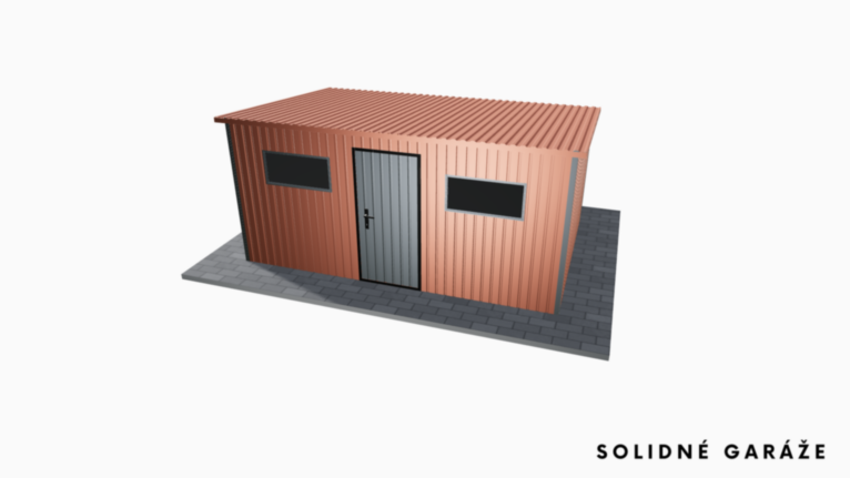 Záhradný domček RAL 4.5x3 m so spádom dozadu